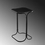 Hanah Home SHB-001 Mesa de Centro de Metal 100%, Negra, 30x52x30 cm